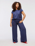 Satin wide-leg trousers image number 0