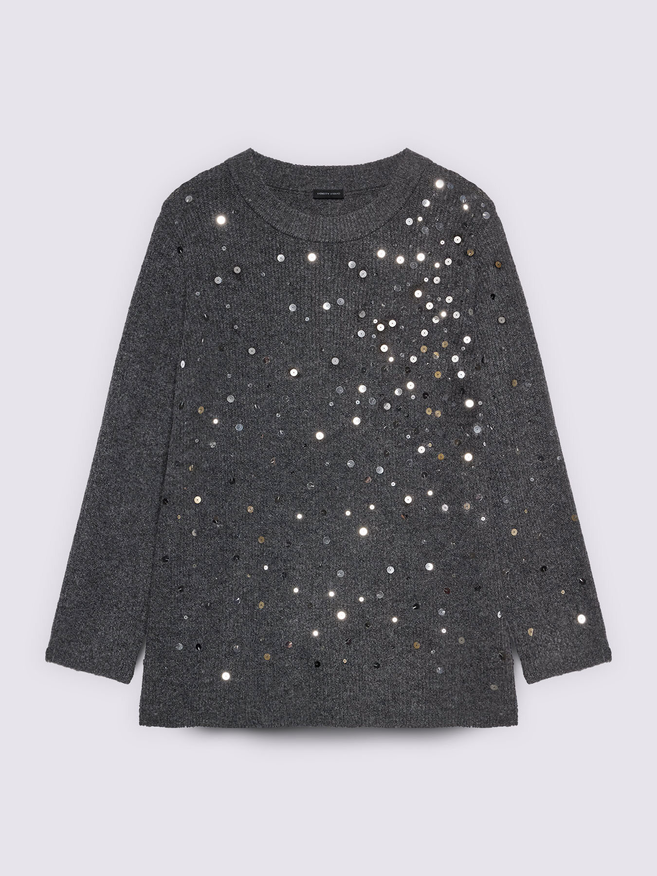 Pull ras-du-cou avec paillettes all over image number 4