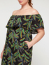 Vestito lungo relaxed fit con stampa palme image number 2
