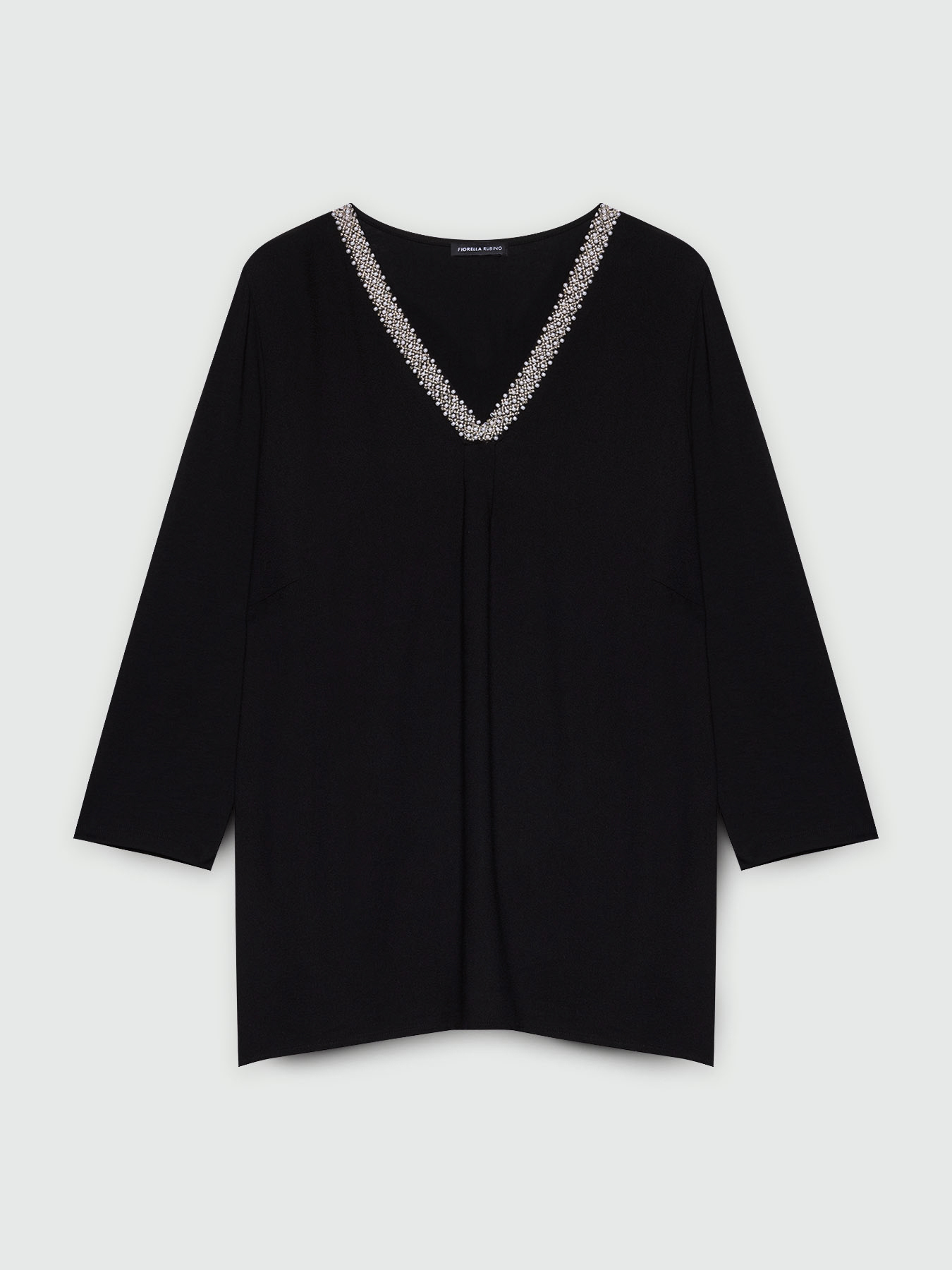 T-shirt in viscosa LENZING&trade; ECOVERO&trade; con ricamo image number 4