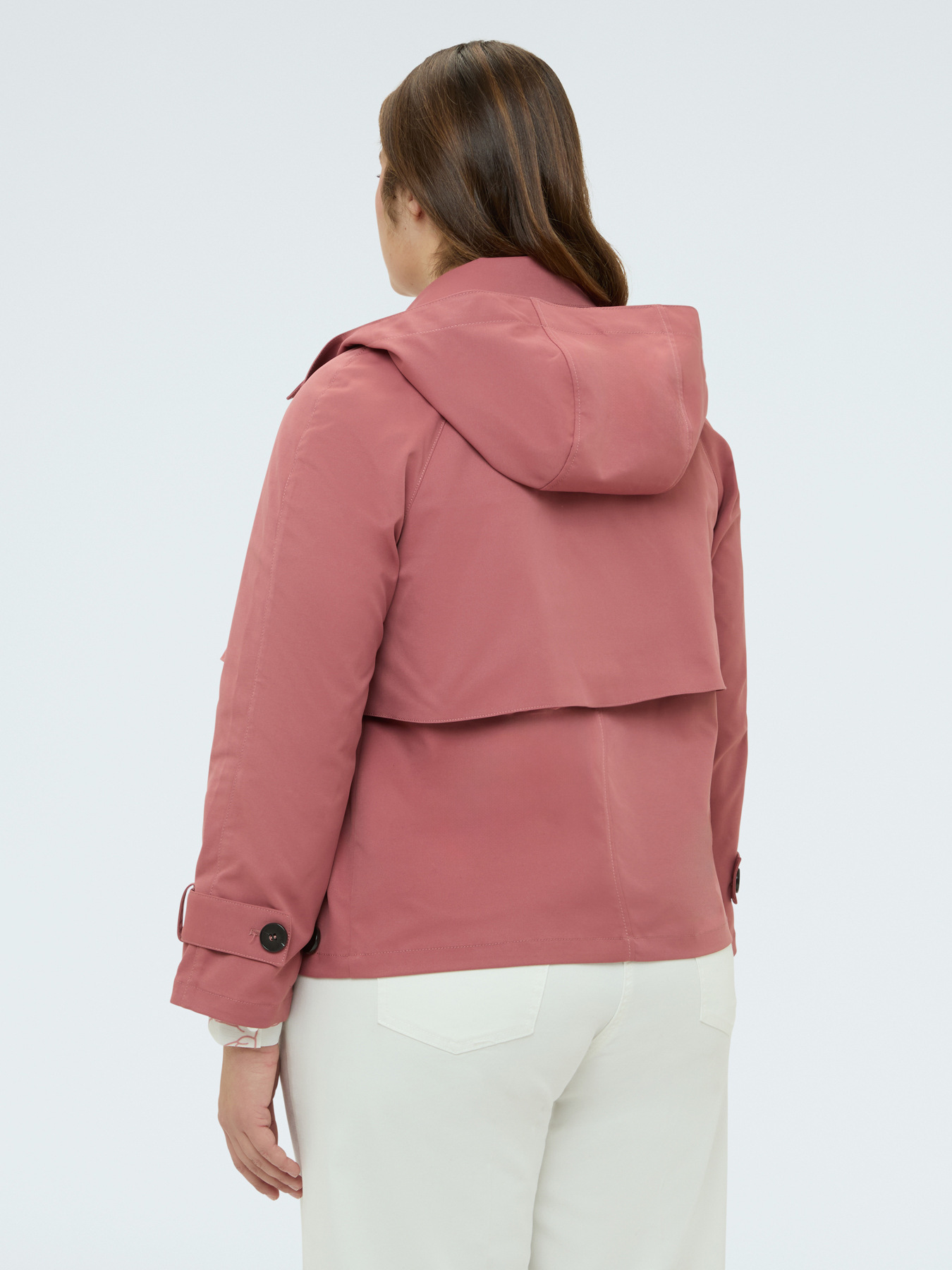 Short double-breasted trench coat image number 1