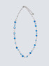 Halskette mit hellblauen und blauen Lünetten image number 0