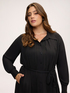 Robe longue chemisier pliss&eacute;e en georgette image number 3