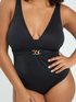 One-piece swimsuit with chain detail image number 2