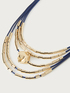 Mehrreihige Halskette mit Plättchen image number 2