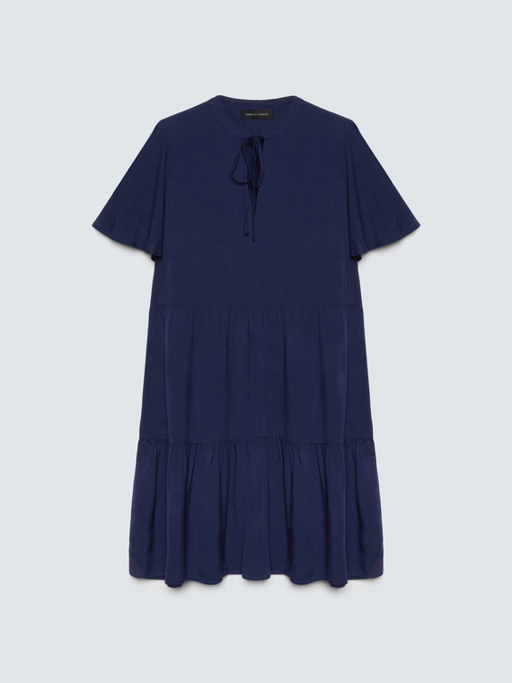 Smile Short Dress with Bow