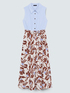 Vestito chemisier senza maniche con stampa image number 4