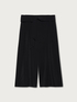 Pantaloni wide cropped con fusciacca image number 3