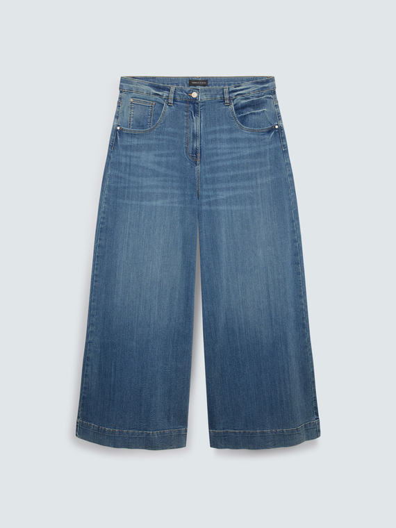 Wide Leg Jeans used wash