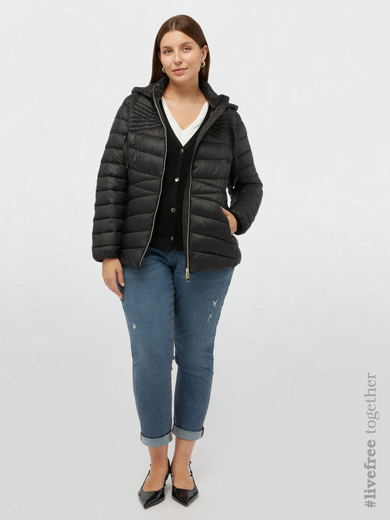 Fiorella Rubino - Piumino leggero trapuntato in Sorona® Aura Donna, Nero Taglia: 37 (46 IT)