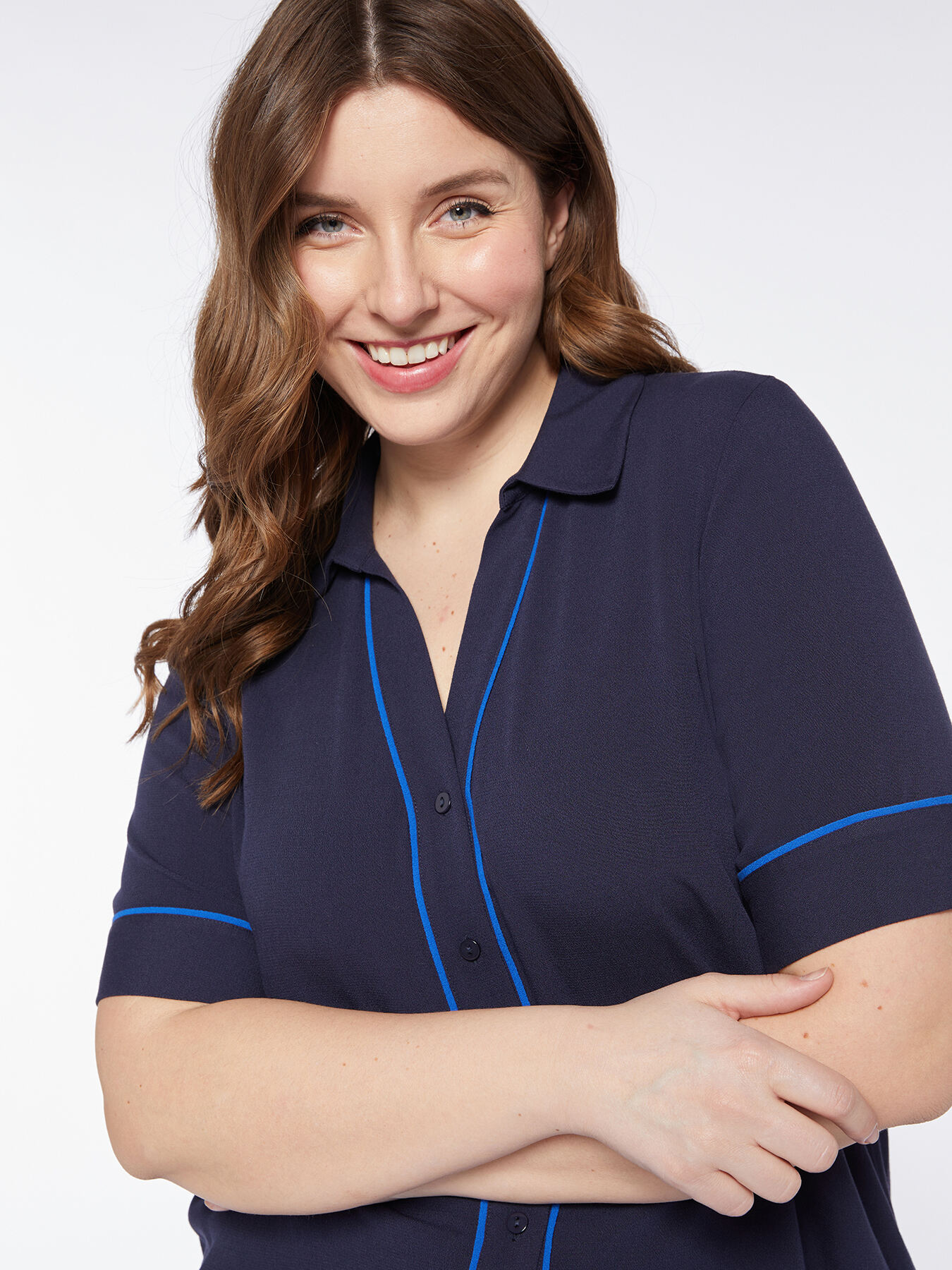 Camisa de manga corta en viscosa ECOVERO™ image number 2