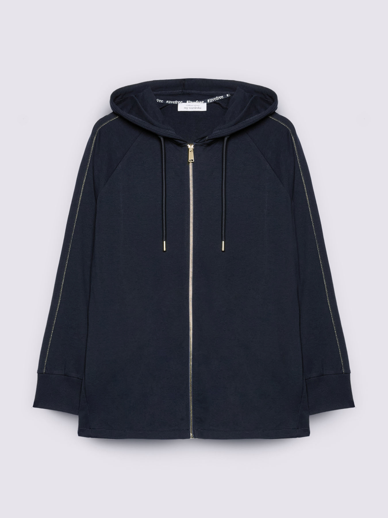 Hooded zip-up sweatshirt image number 4