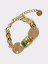 Bracelet with discs and gemstone image number 1