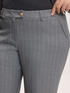 Nadelstreifen-Hose mit weitem Bein image number 3