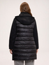 Bi-material down jacket with hood image number 1
