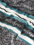 Long scarf with print and fringed edges image number 2