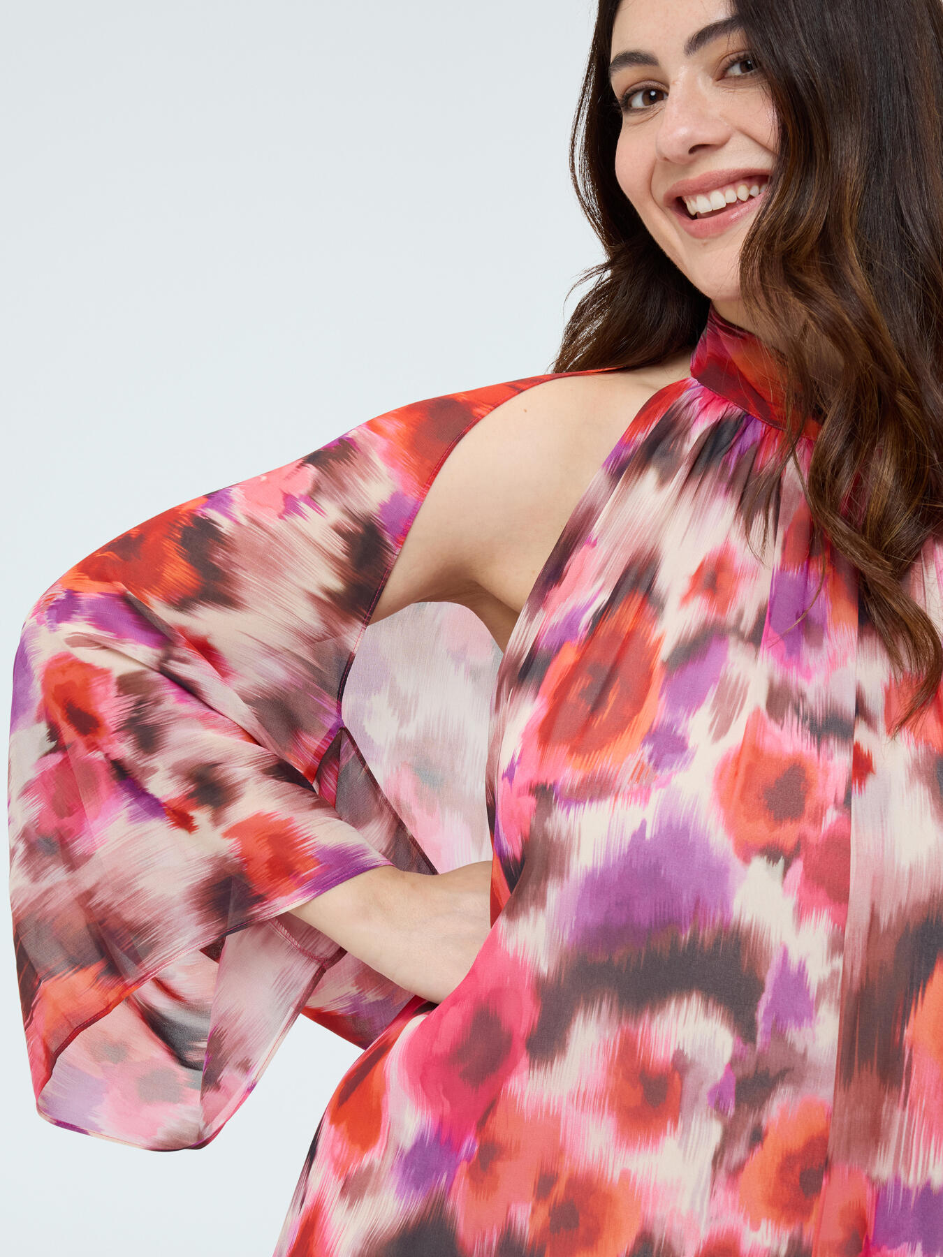 Georgette shrug with print image number 4