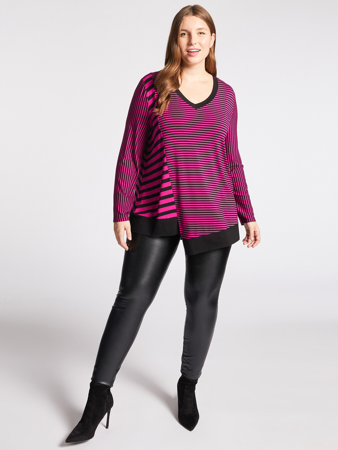 T-Shirt mit Streifen-Mix image number 0