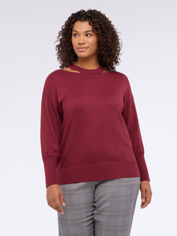 Maille lurex avec d&eacute;tails cut out