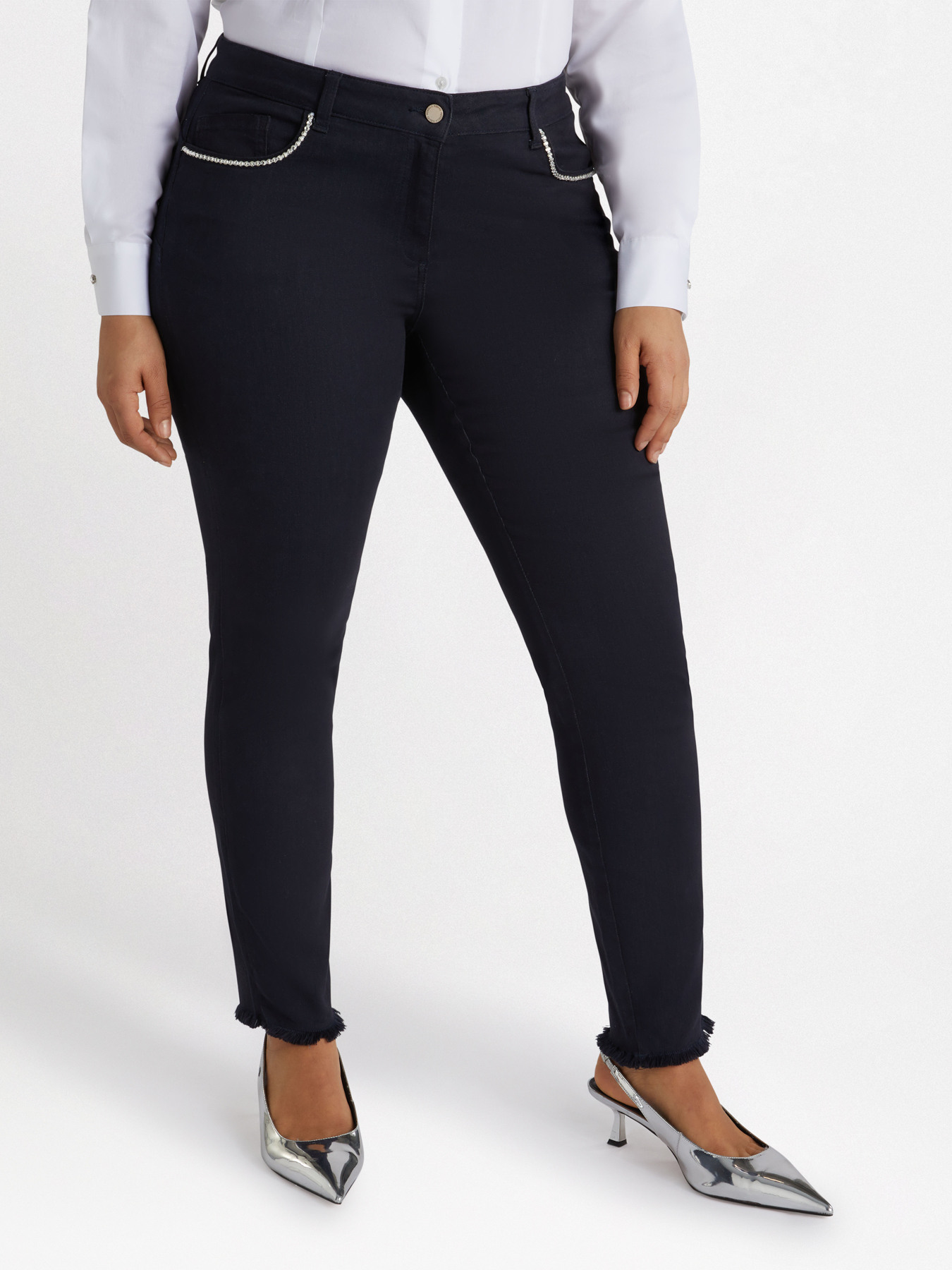 Skinny-Jeans mit Strass image number 0