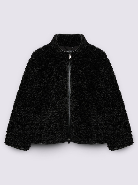 Chaqueta teddy con cremallera