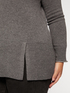 Pullover mit Bordüren in Kontrastfarbe und Schlitz am Saum image number 2