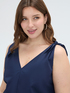 Cotton top with bow knots on the shoulders image number 3