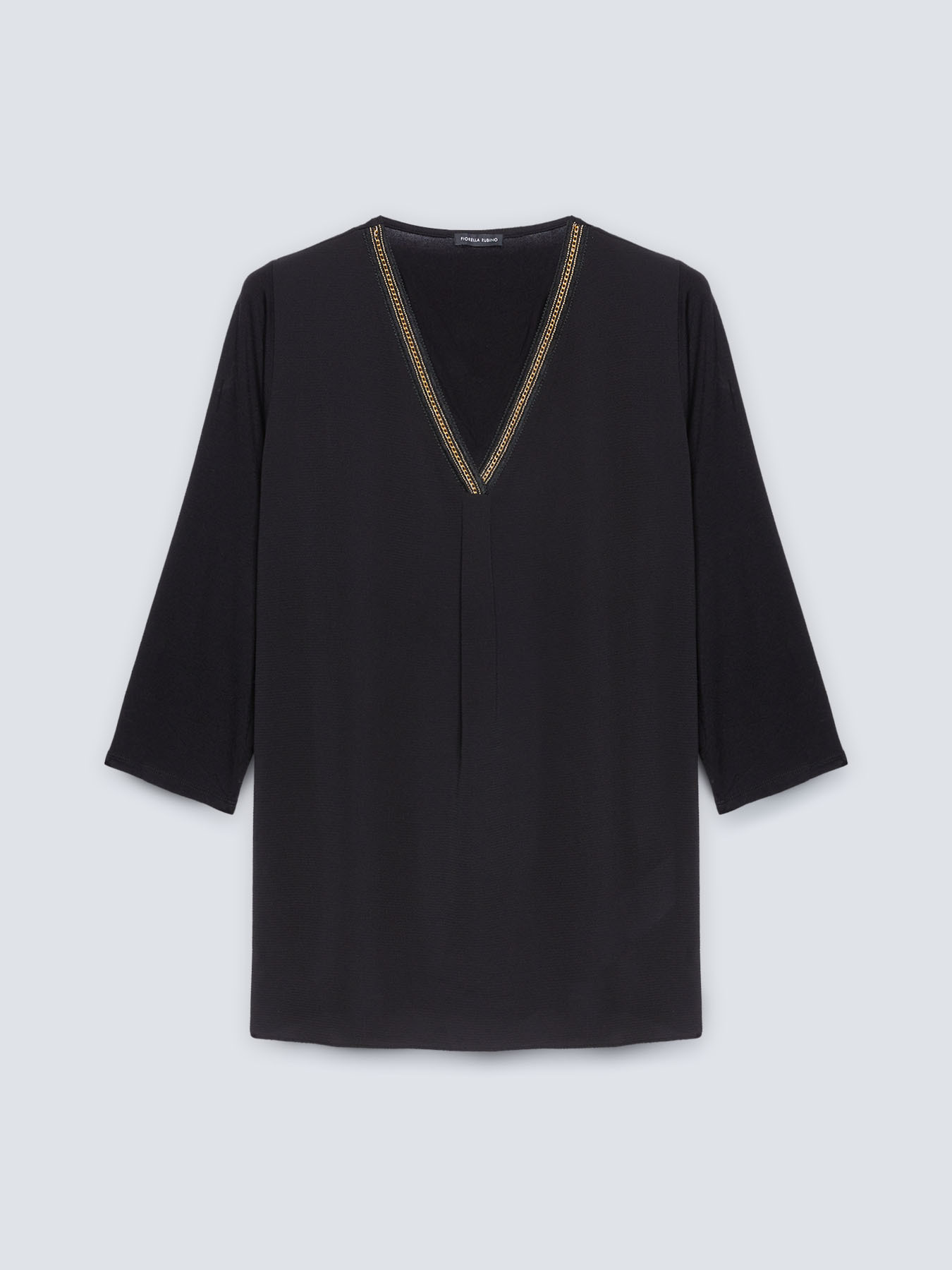 T-Shirt mit verziertem Halsausschnitt image number 4