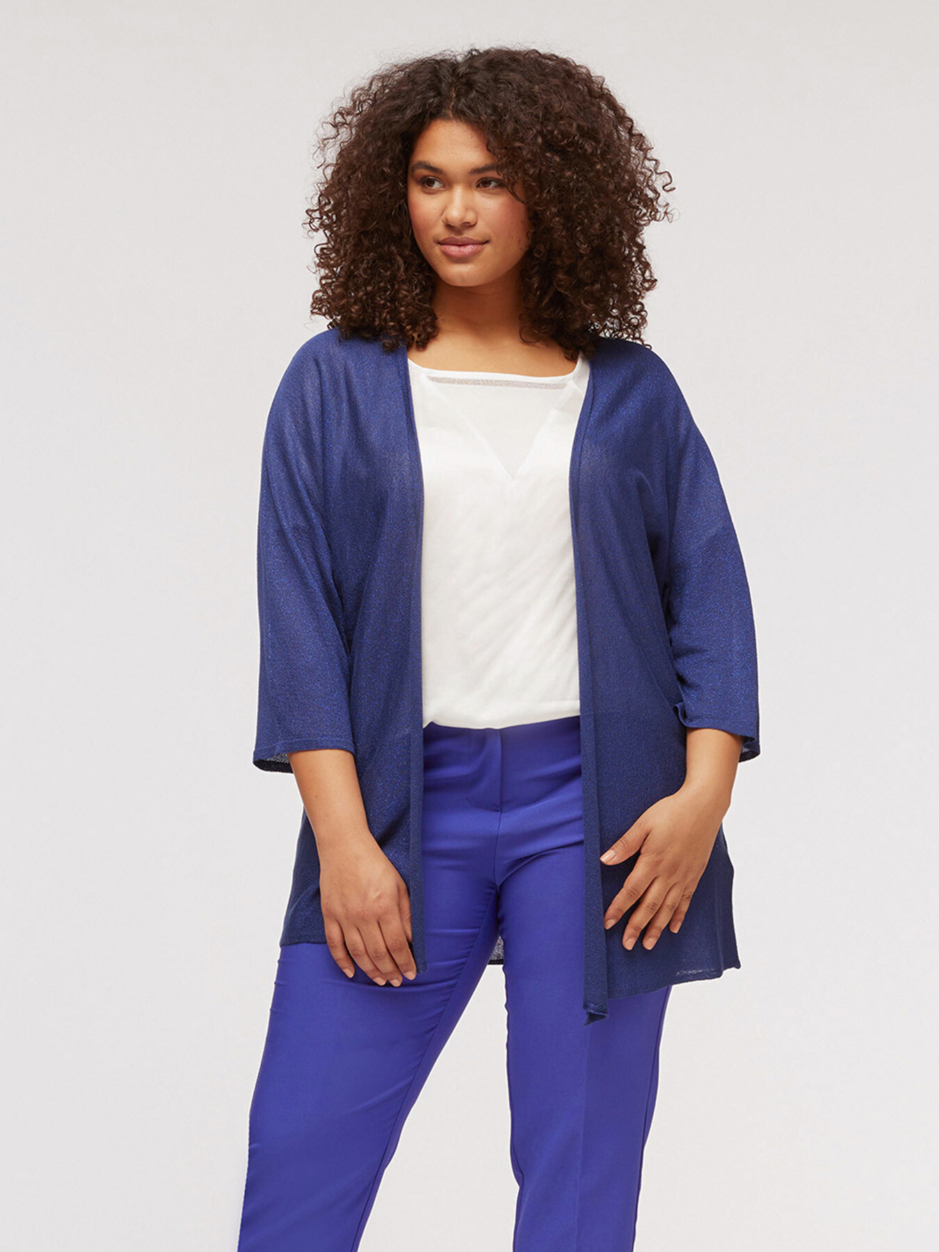 Cardigan aperto lurex image number 1