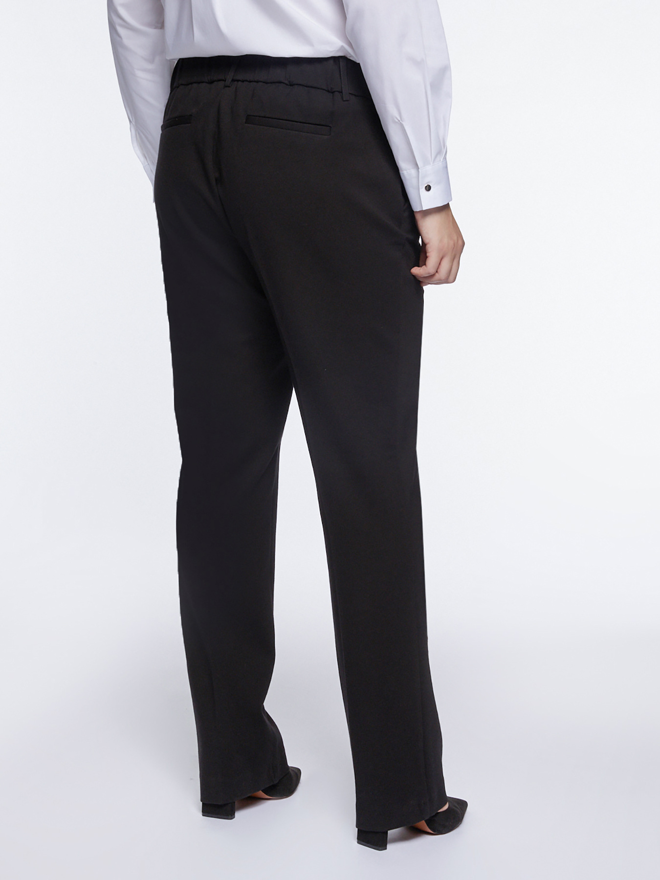 ECOVERO&trade; viscose Milano-stitch trousers image number 1