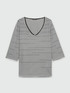 Striped T-shirt with rhinestones image number 4