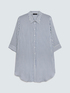 Striped shirt in viscose muslin image number 4