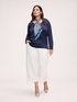 Bi-material T-shirt in satin and jersey image number 2