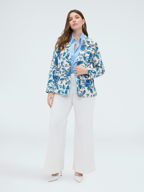 Blazer &agrave; imprim&eacute; floral