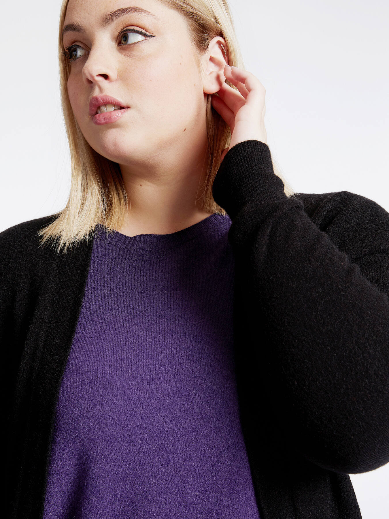 Long open front cardigan image number 2