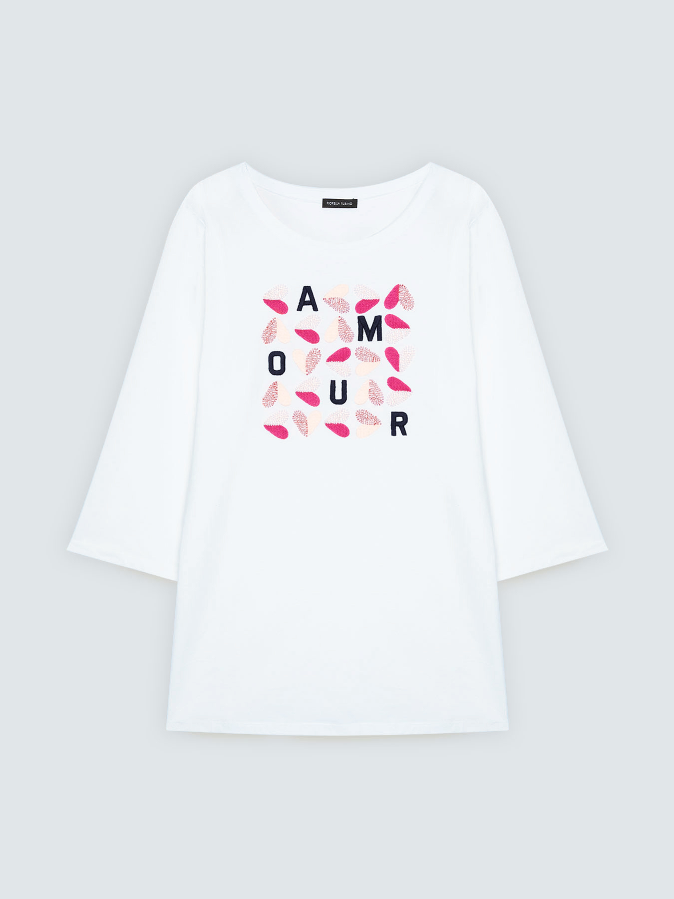 T-shirt en coton avec inscription AMOUR image number 4