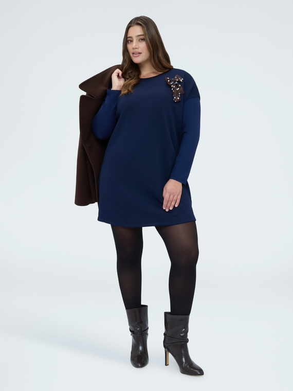 Robe courte avec n&oelig;ud &agrave; pois