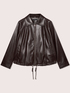 Biker jacket with drawstring hem image number 5