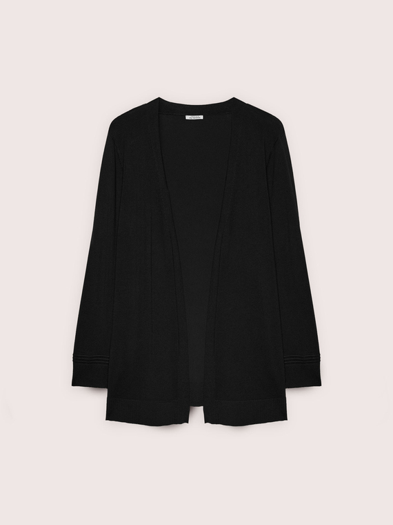 Cardigan en maille fine m&eacute;lange viscose