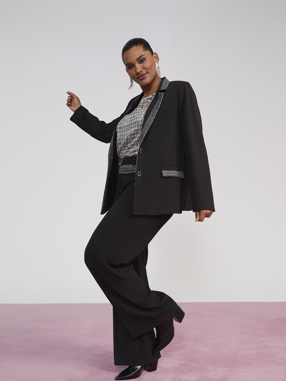 Pantalones Wide Leg con detalle decorativo