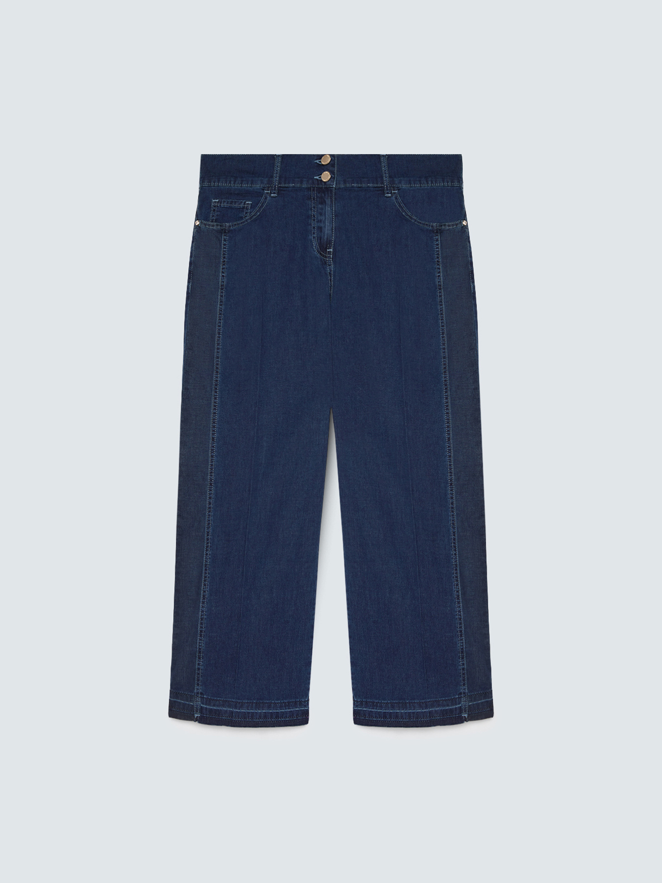 Cropped Jeans aus leichtem Denim image number 4