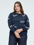 Maglia con ricamo love image number 1
