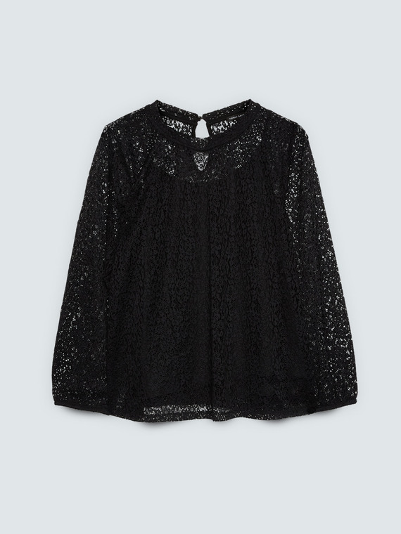 T-shirt en dentelle ajour&eacute;e