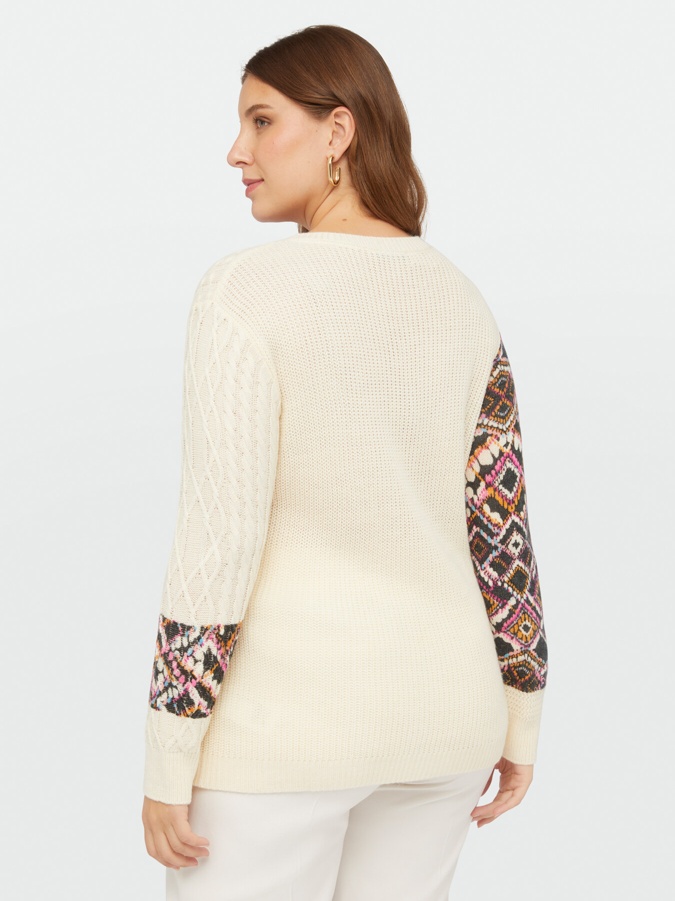 Maglia con mix di lavorazioni effetto patchwork image number 1