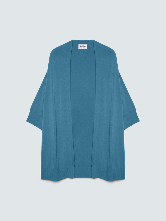 Long cardigan in fine viscose blend knitwear