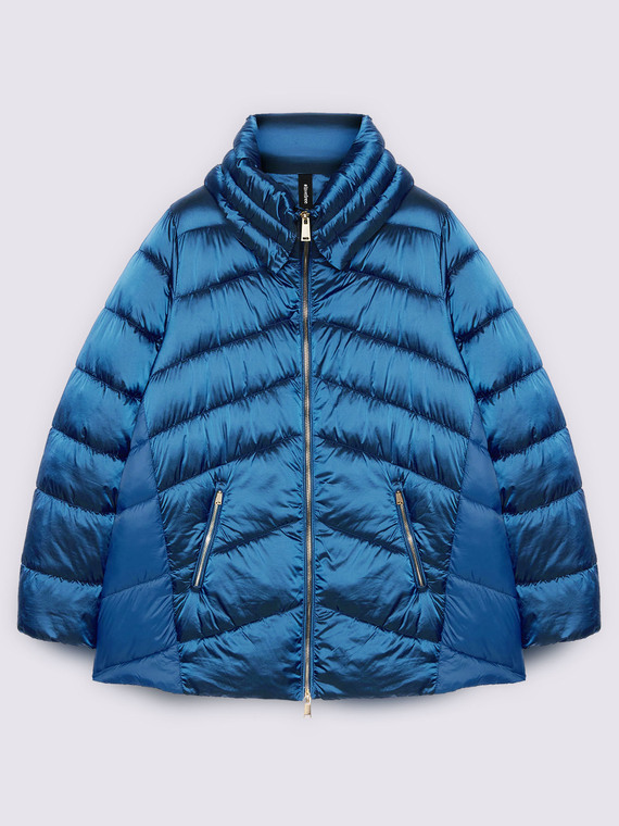 Down jacket with high collar
