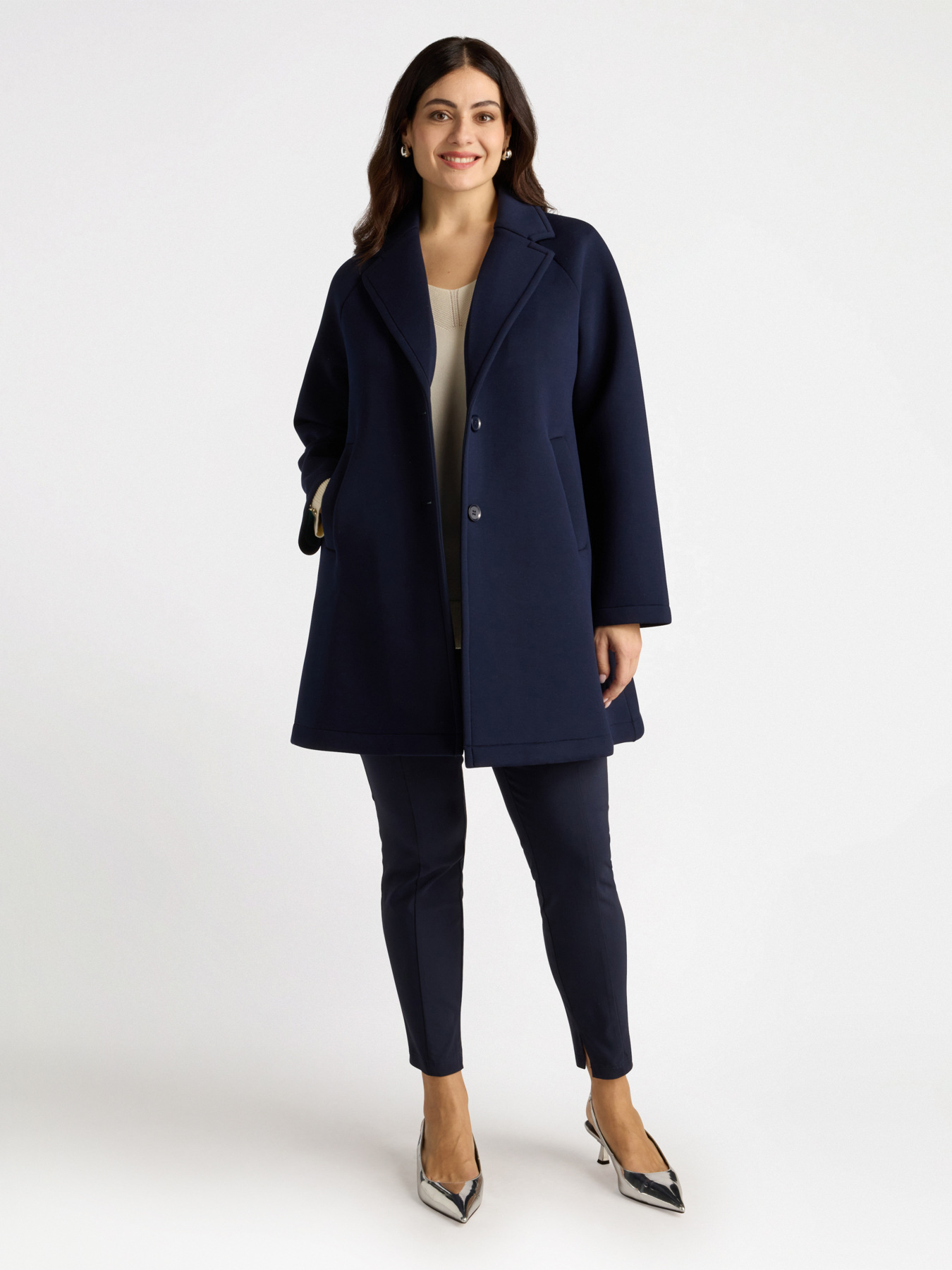 Scuba fabric coat image number 0