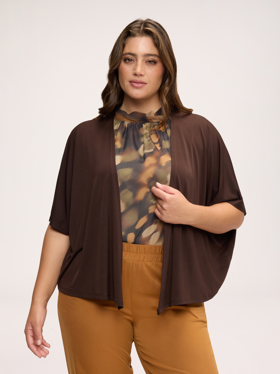 Coprispalle in jersey con maniche a kimono