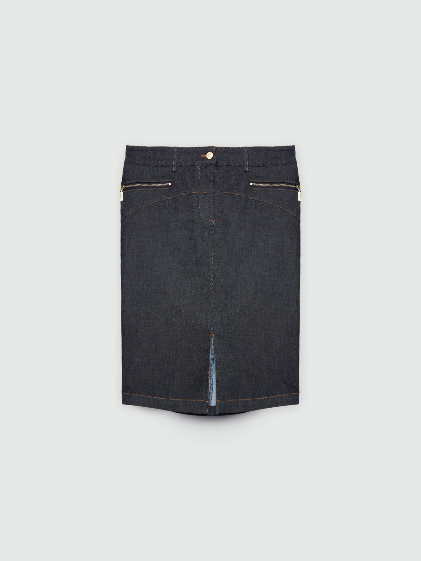 Denim pencil skirt image number 5