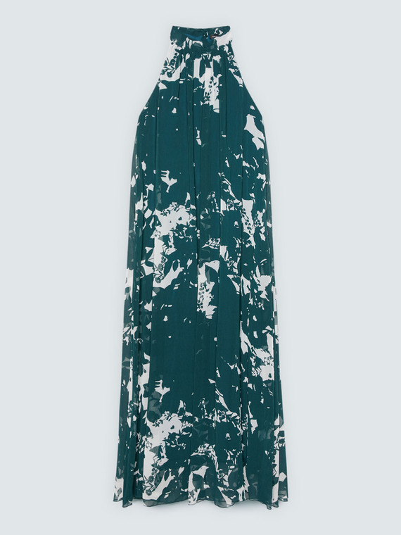 Long Free dress foliage print